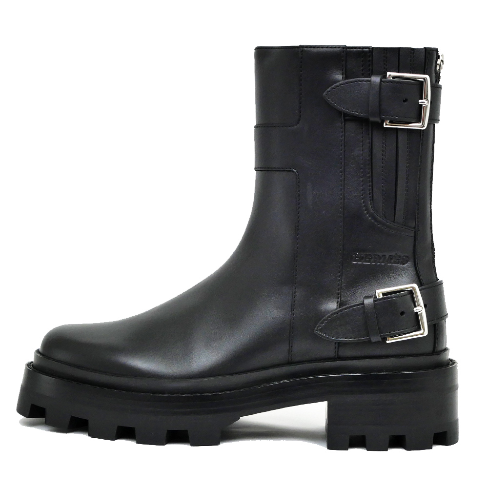 名東】【HERMES】エルメス ショートブーツ ジェイミー サイズ38 1/2