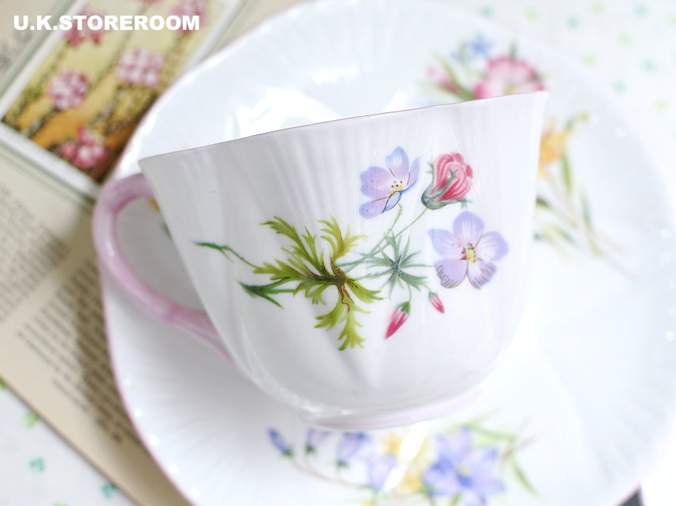 UKストアルーム SH068 Shelley シェリー ワイルドフラワー ティートリオA