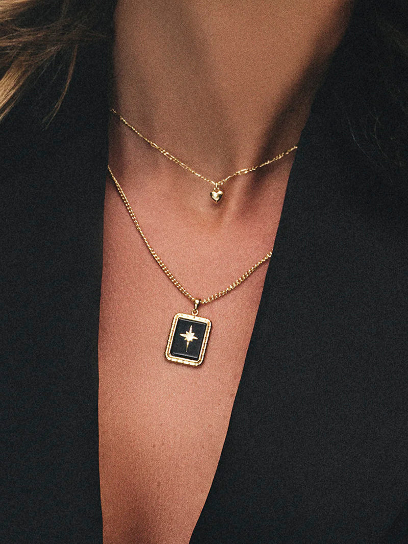 Gold Star Power Chain and Pendant Statement Necklace | Uncommon James