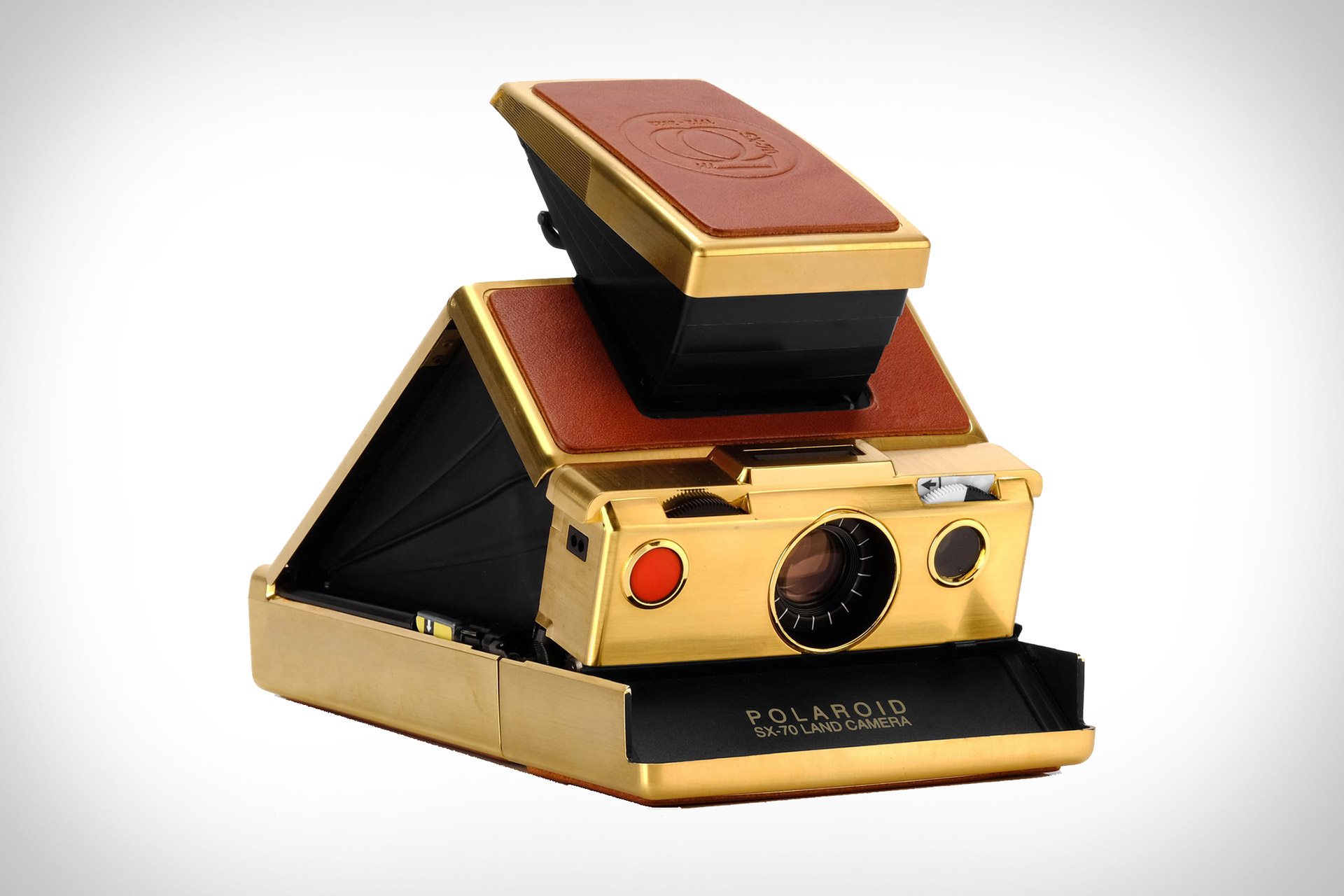 ポラロイド 50 周年記念ゴールド SX-70 カメラ | Uncrate