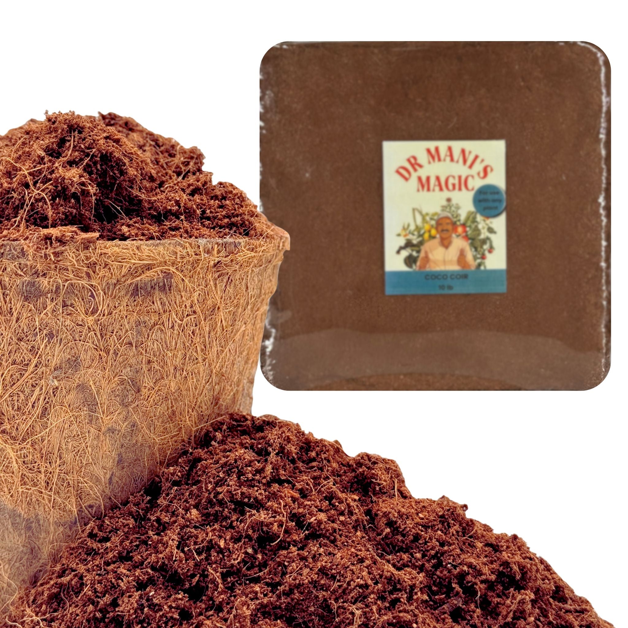 Organic Coco Bricks | 80/20 Coir & Fiber Mix | Seed Starter & Soil