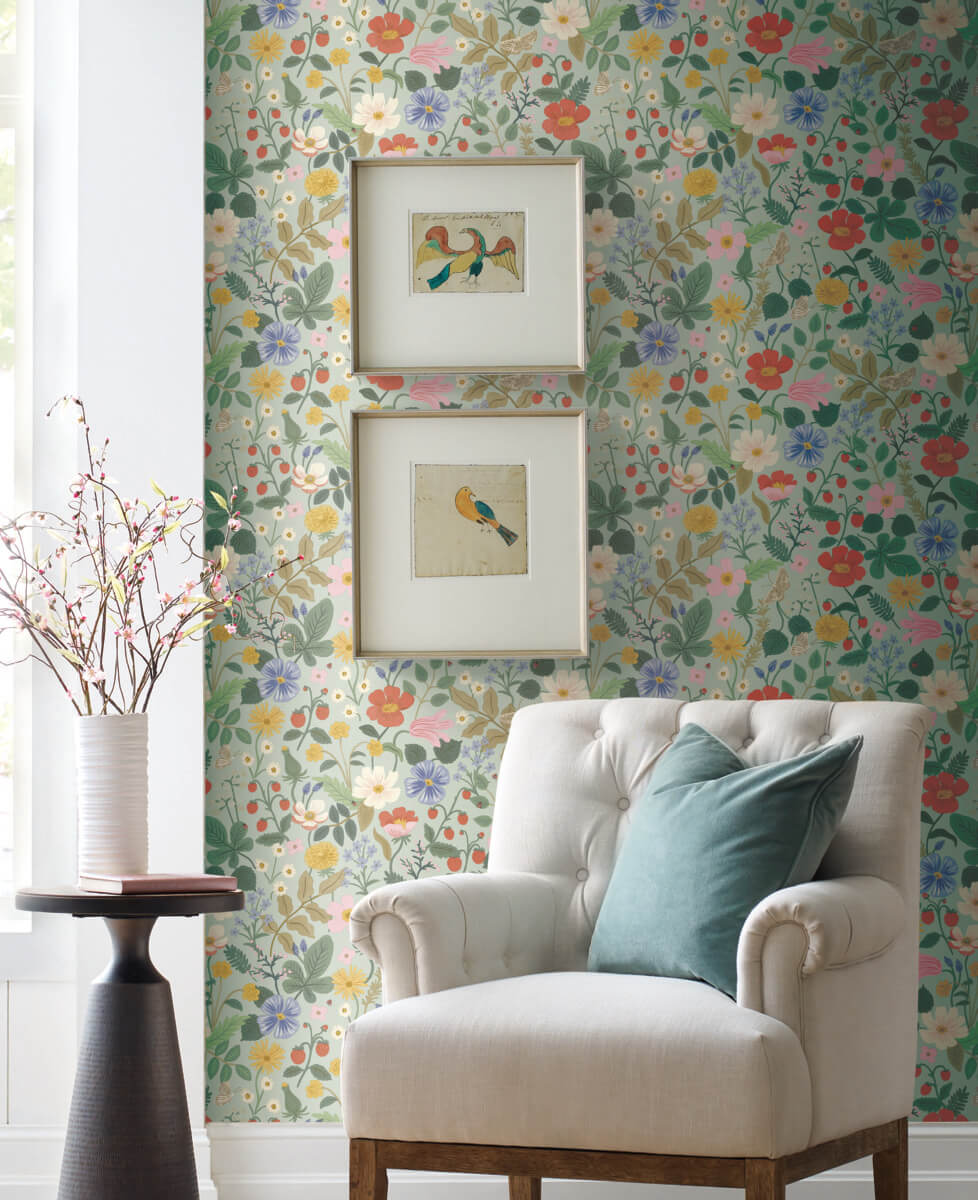 RP7356 Rifle Paper Co. Second Edition Strawberry Fields Wallpaper