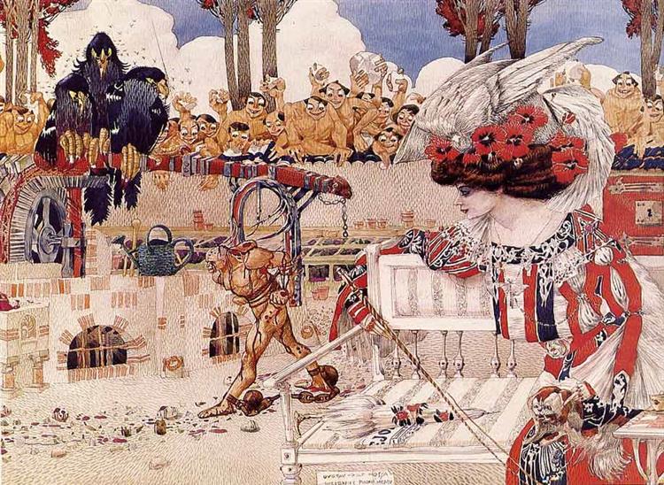 Dalilah Amuses Herself - Gustav Adolf Mossa - WikiArt.org