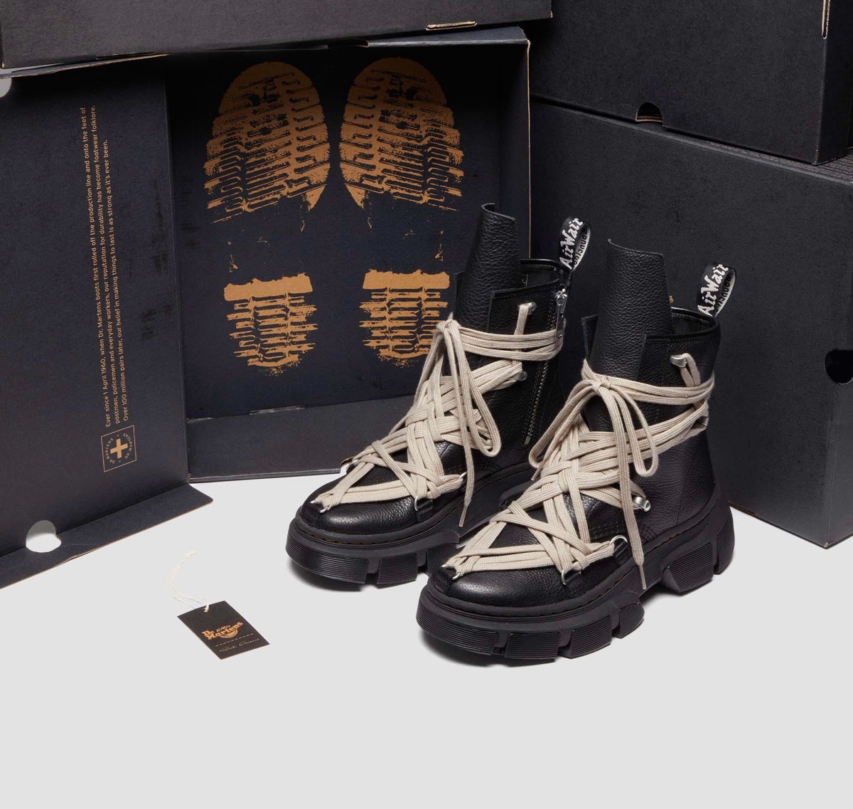 Dr.Martens × Rick Owens 2024年春夏コラボブーツ第1弾が国内2月8日／2