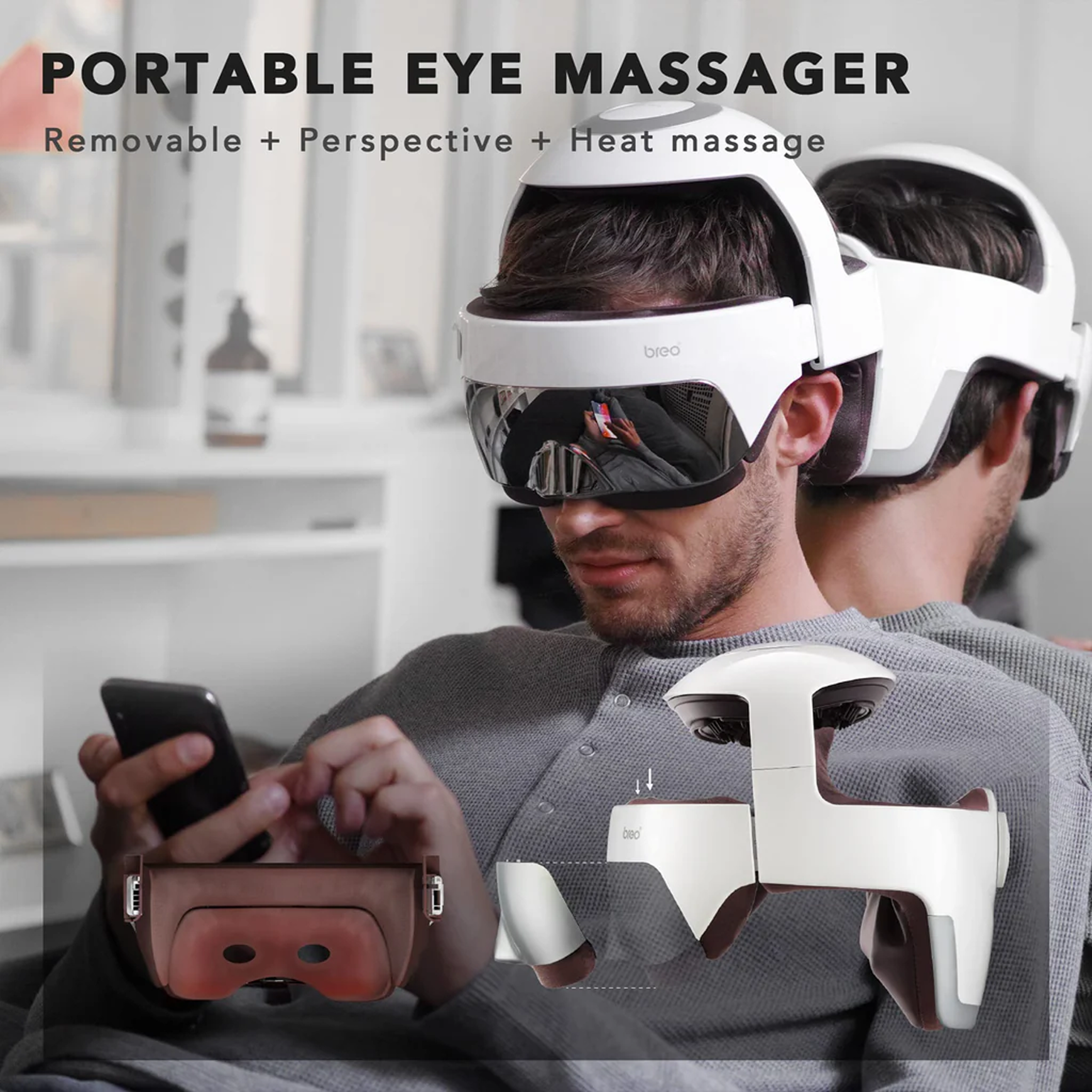 Full Head Massager with Eye Massage – Breo-Official