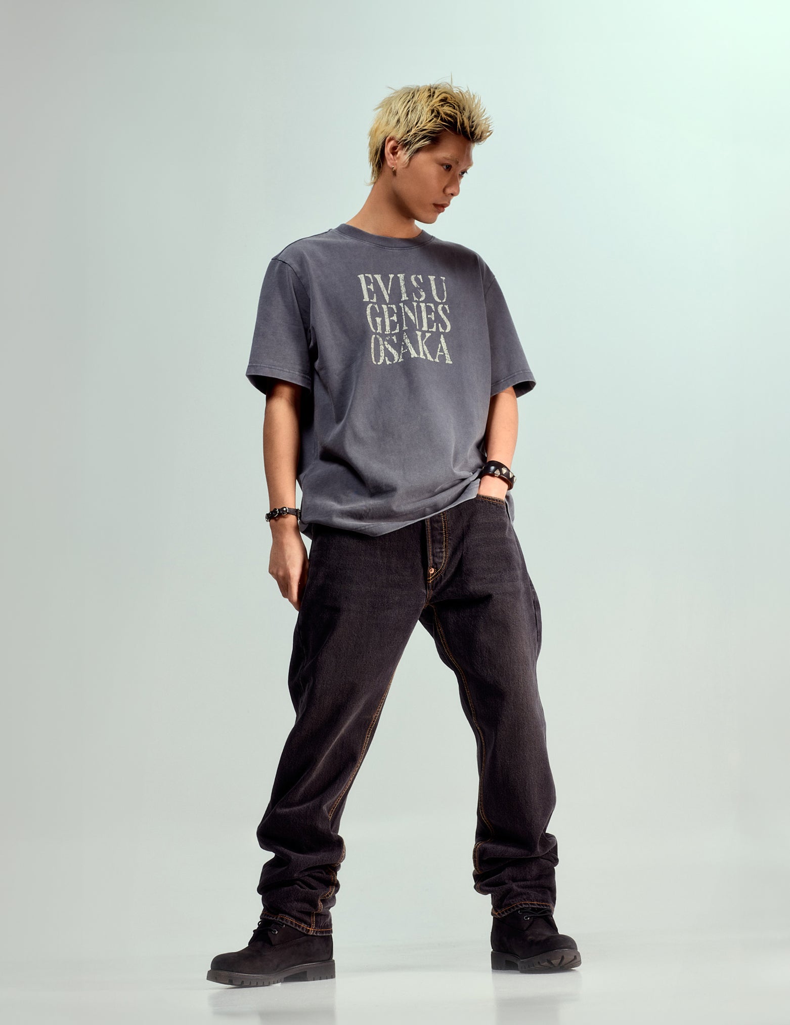 Daicock Print Baggy Fit Denim Jeans #2000 – EVISU