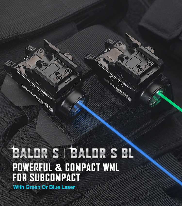 Baldr S Rail Mounted Light - 800 Lumens Tactical Illumination