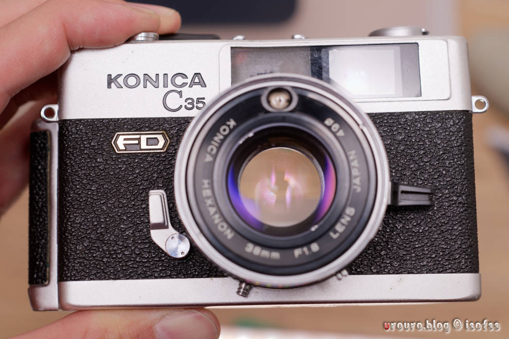 露出計不動でも機械式で動く50年前のカメラ。KONICA C35 FDを分解清掃