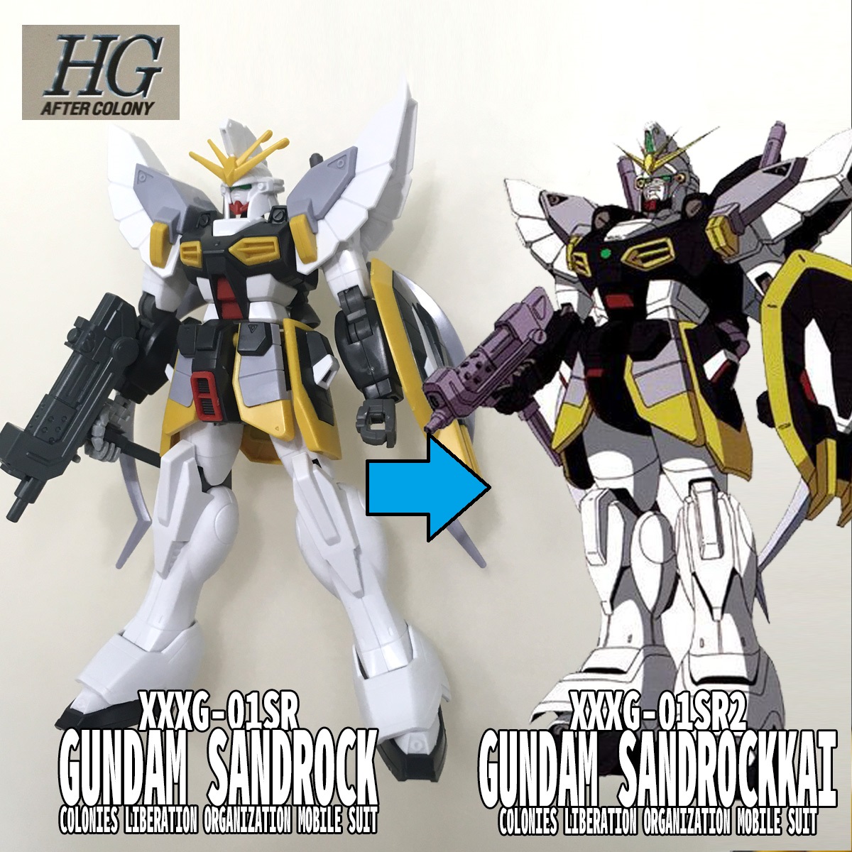 HGAC ガンダムサンドロック → HGAC ガンダムサンドロック改 作成