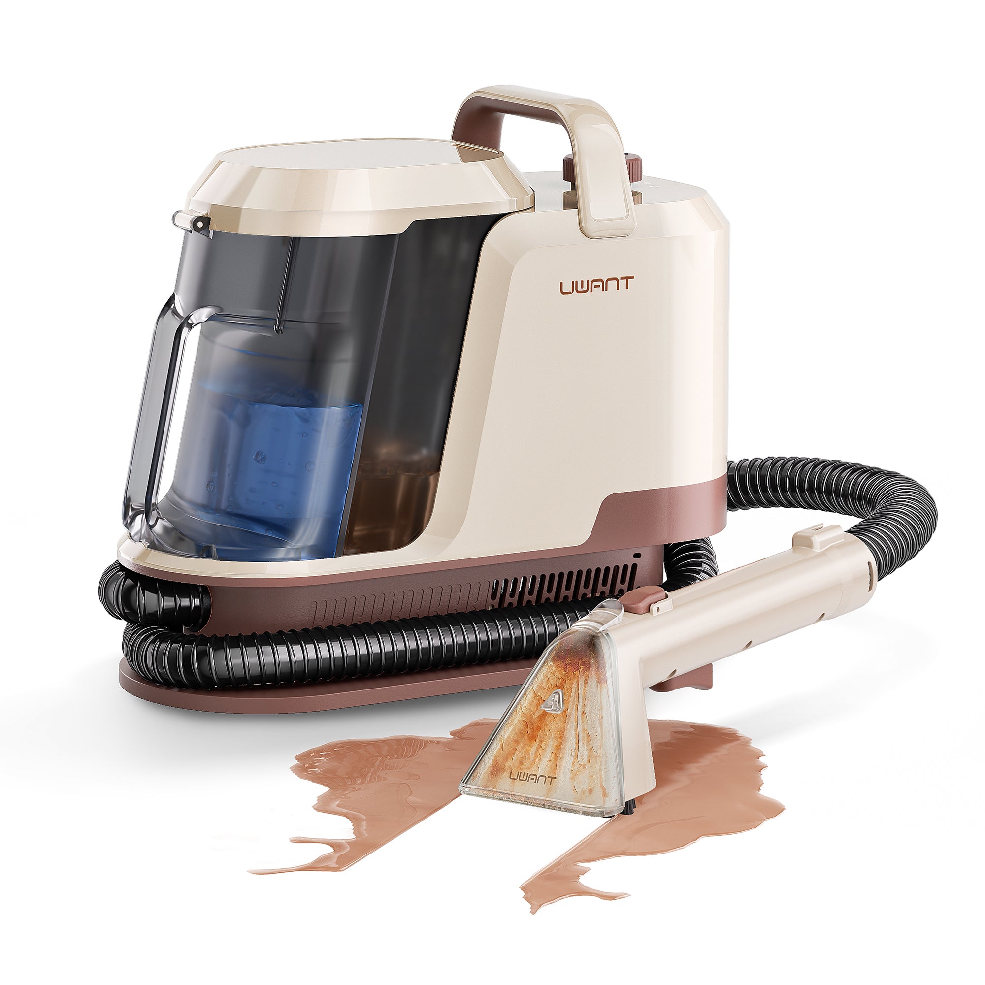 カーペットクリーナー 100℃高温スチーム 除菌消臭 UWANT B400 18000Pa