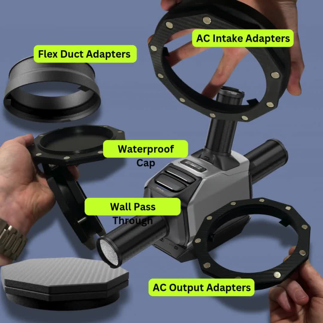 Ecoflow Wave 2 Portable AC Exhaust Accessories: Magnetic Coupling