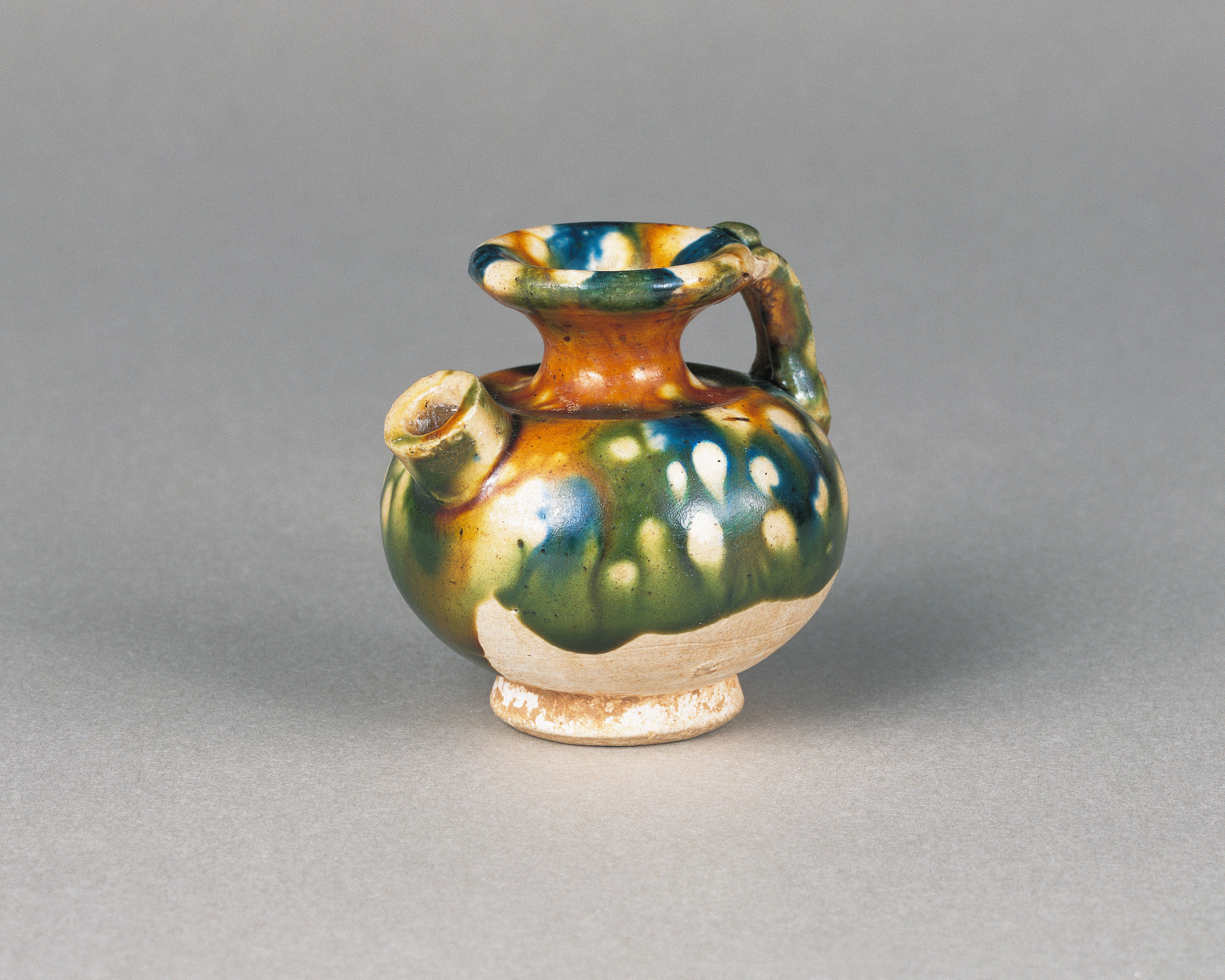 藍三彩小水注 | やまぐちバーチャルアートミュージアム