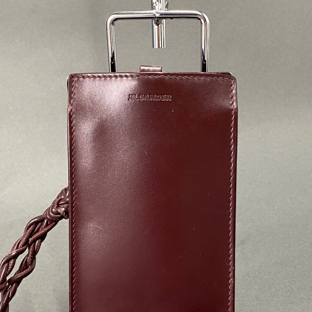 b8 JIL SANDER ジルサンダー タングルフォンケース ボルドー レザー