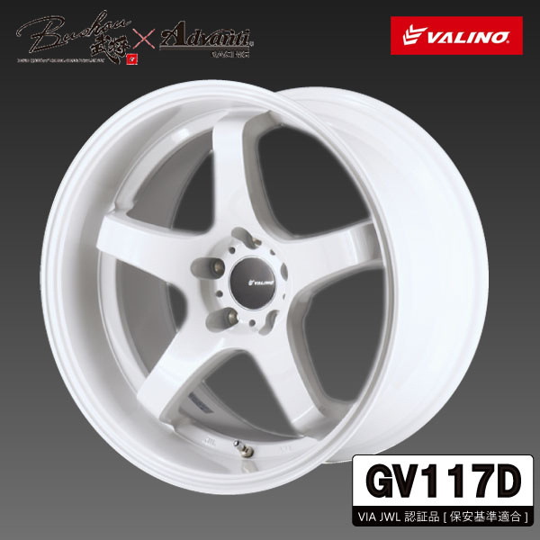 GV117D 18×9.5J 5H 100 カラー：ホワイト 86/BRZサイズ | VALINO TIRES