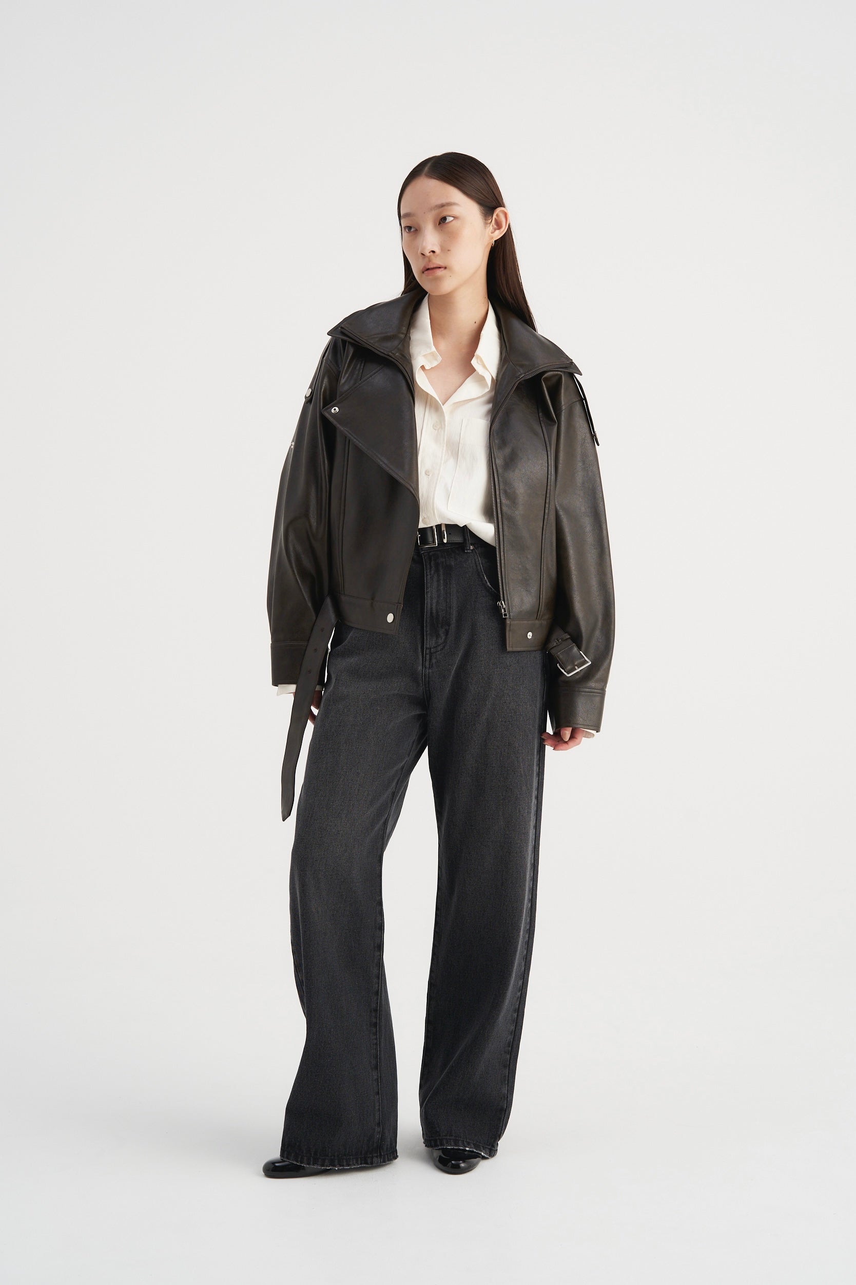 予約販売】Carven | Stand collar leather blouson – Venica