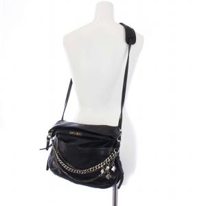 バイカーチェーン ショルダーバッグ クロスボディバッグ レザー
