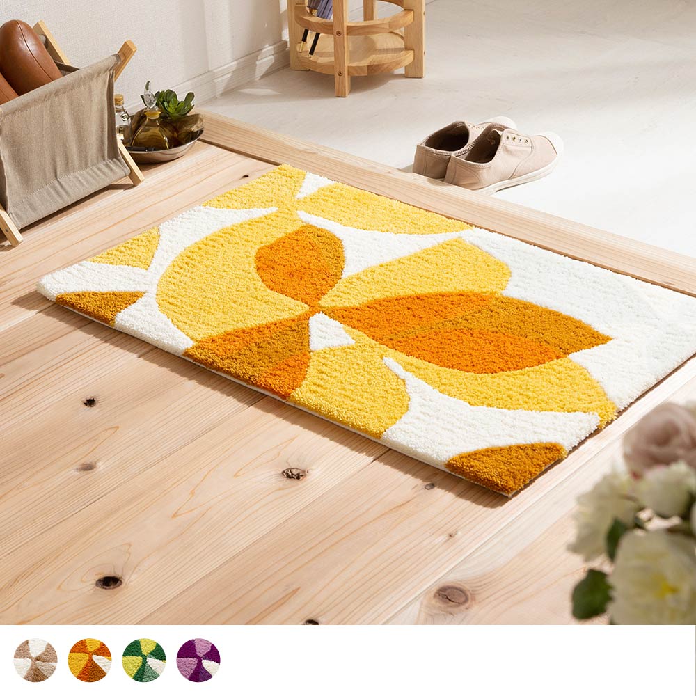 最短・翌日出荷】 玄関マット インテリアに馴染む北欧らしい色鮮やかな