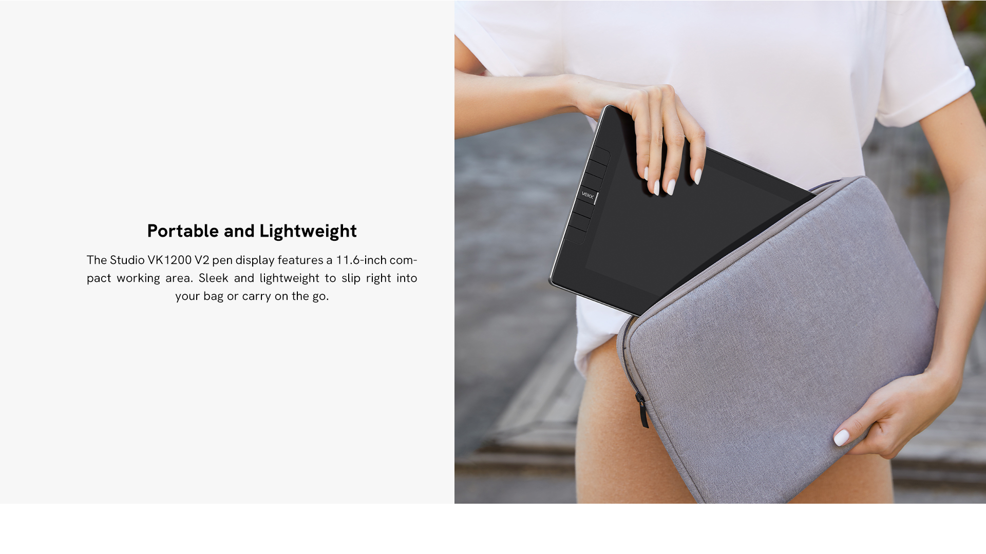 VEIKK Studio VK1200 V2 Full laminated and High resolution Display