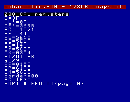 sam coupe - zx128 - snaper