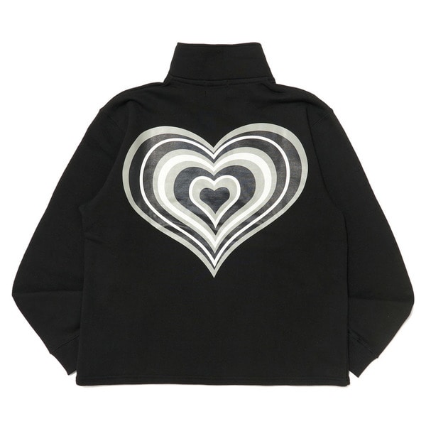HEART LOGO HALF ZIP SWEAT | P.C.F APPAREL DEPARTMENT | VERTICAL