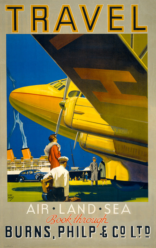Travel: Air, Land, Sea Vintage Travel Poster – Vintagraph Art