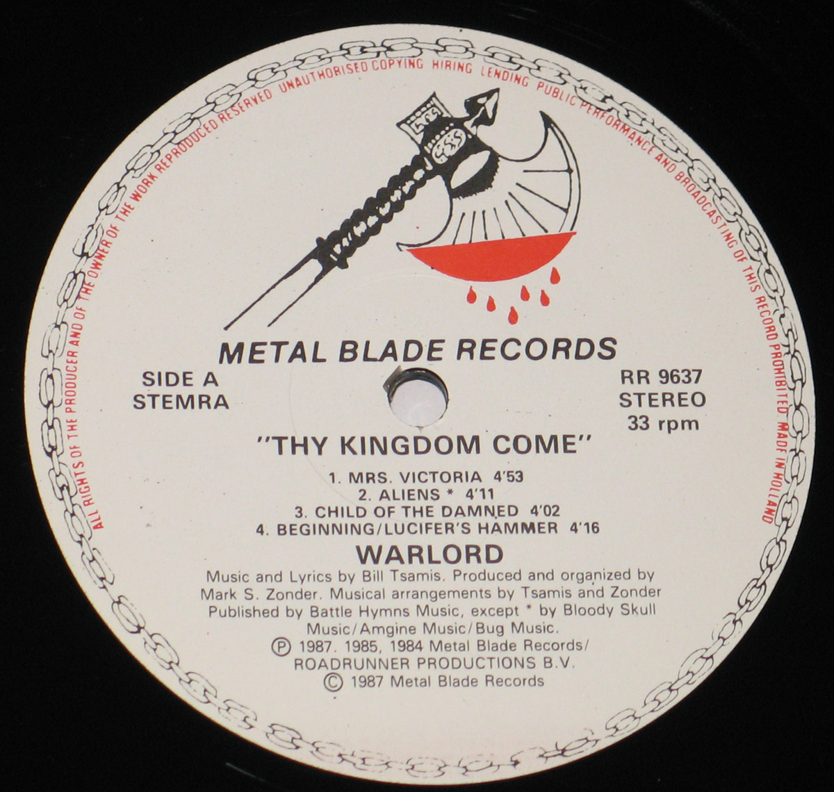 WARLORD - Thy Kingdom Come Rare 12