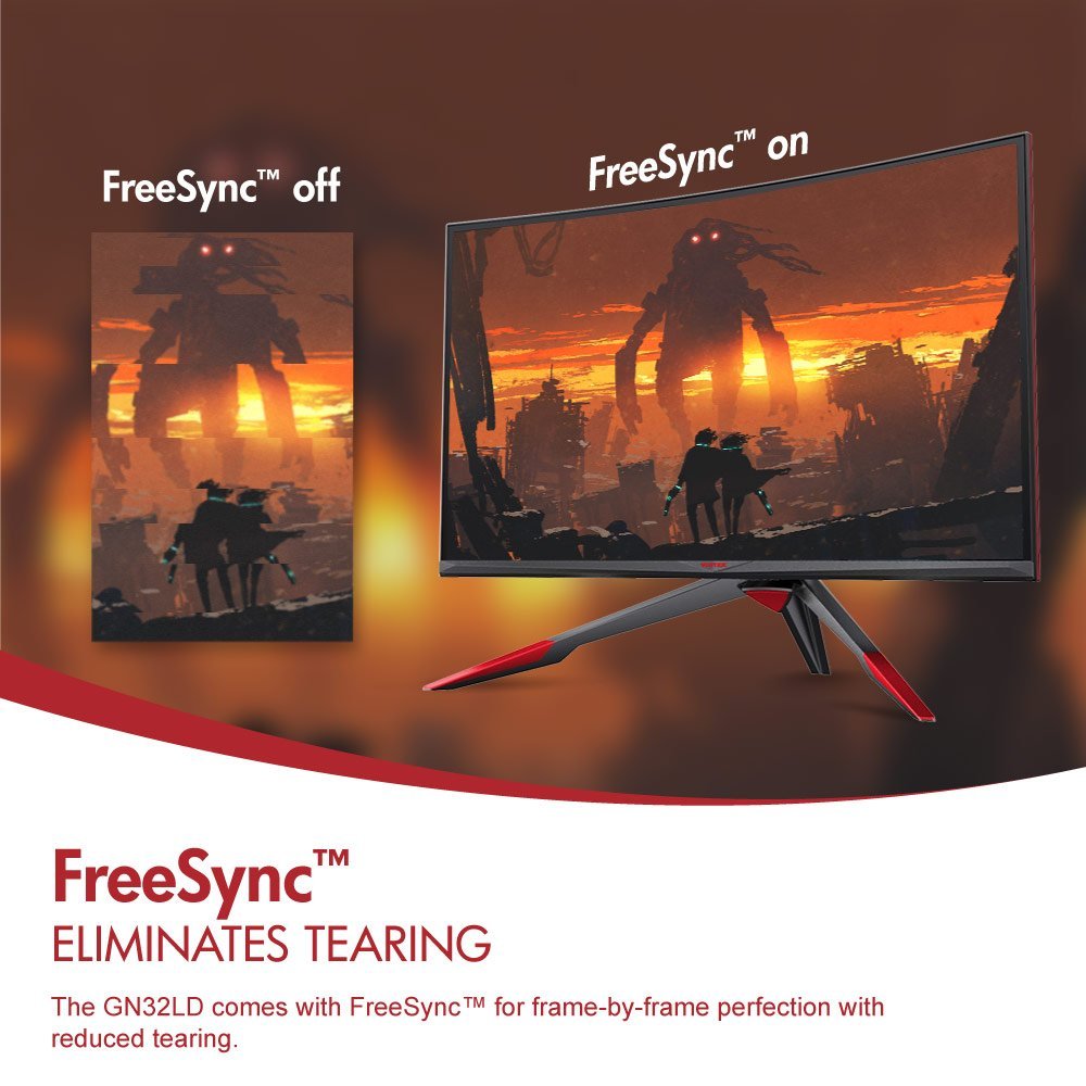 Scratch and Dent - Curved Monitor: VIOTEK GN32LD 32” 144Hz 1440P