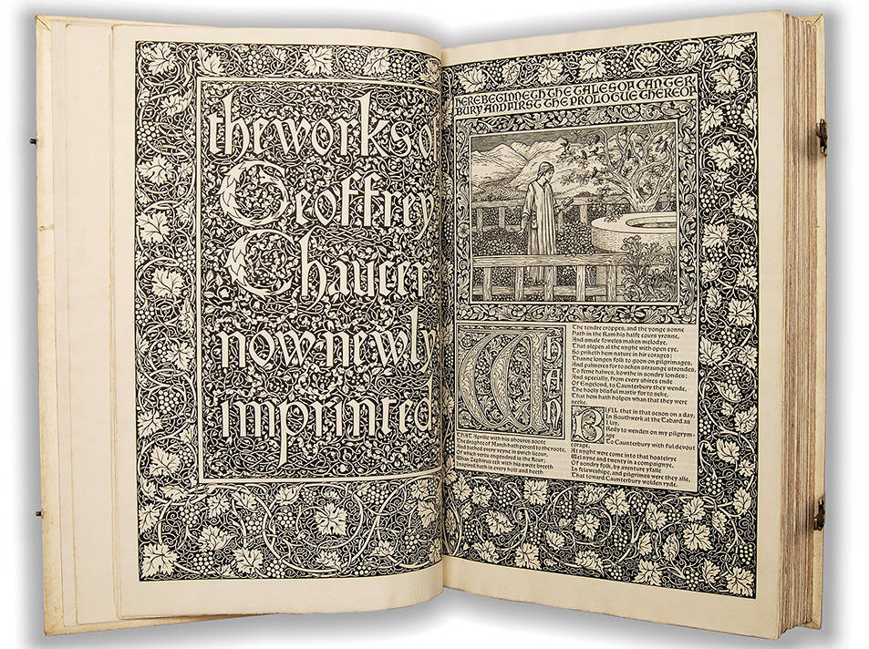 The Kelmscott “Chaucery” designed and illuminated by William