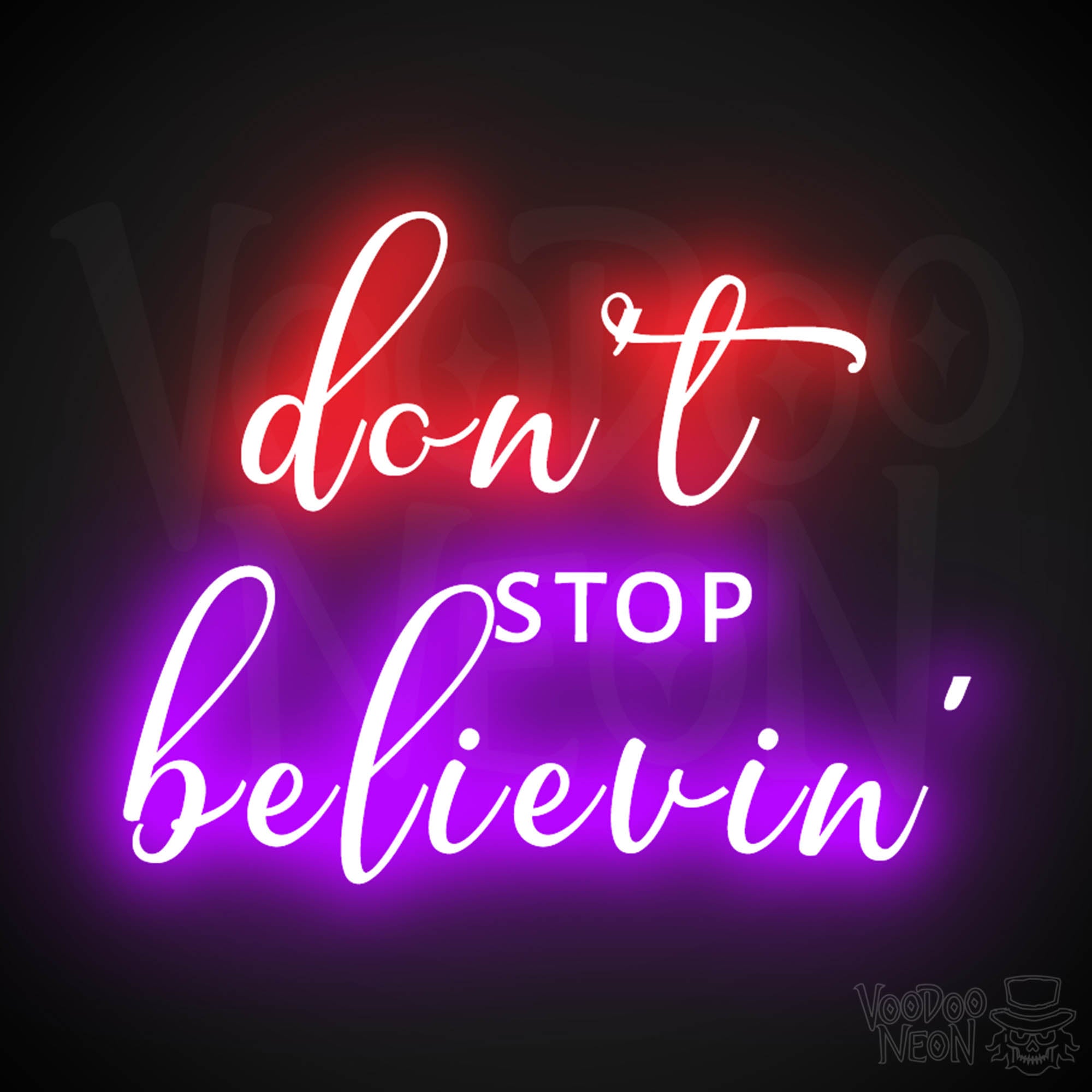 Don't Stop Believin' Neon Sign | Don't Stop Believin' Sign