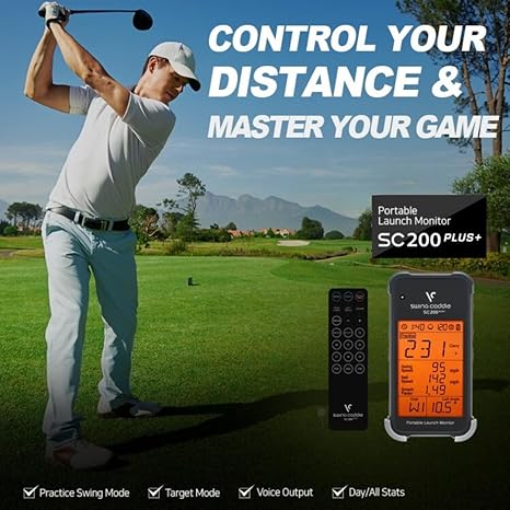 Swing Caddie SC200 Plus Golf Launch Monitor | Voice Caddie