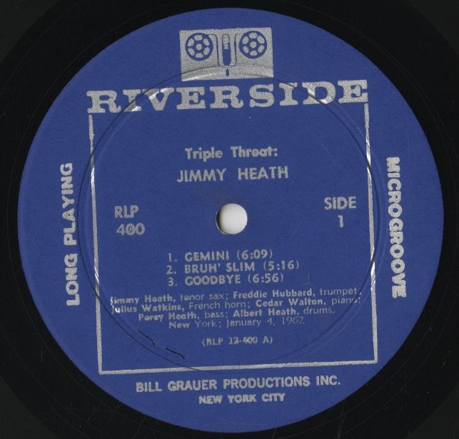 Jimmy Heath / ジミー・ヒース / Triple Threat (RLP 400) – VOXMUSIC