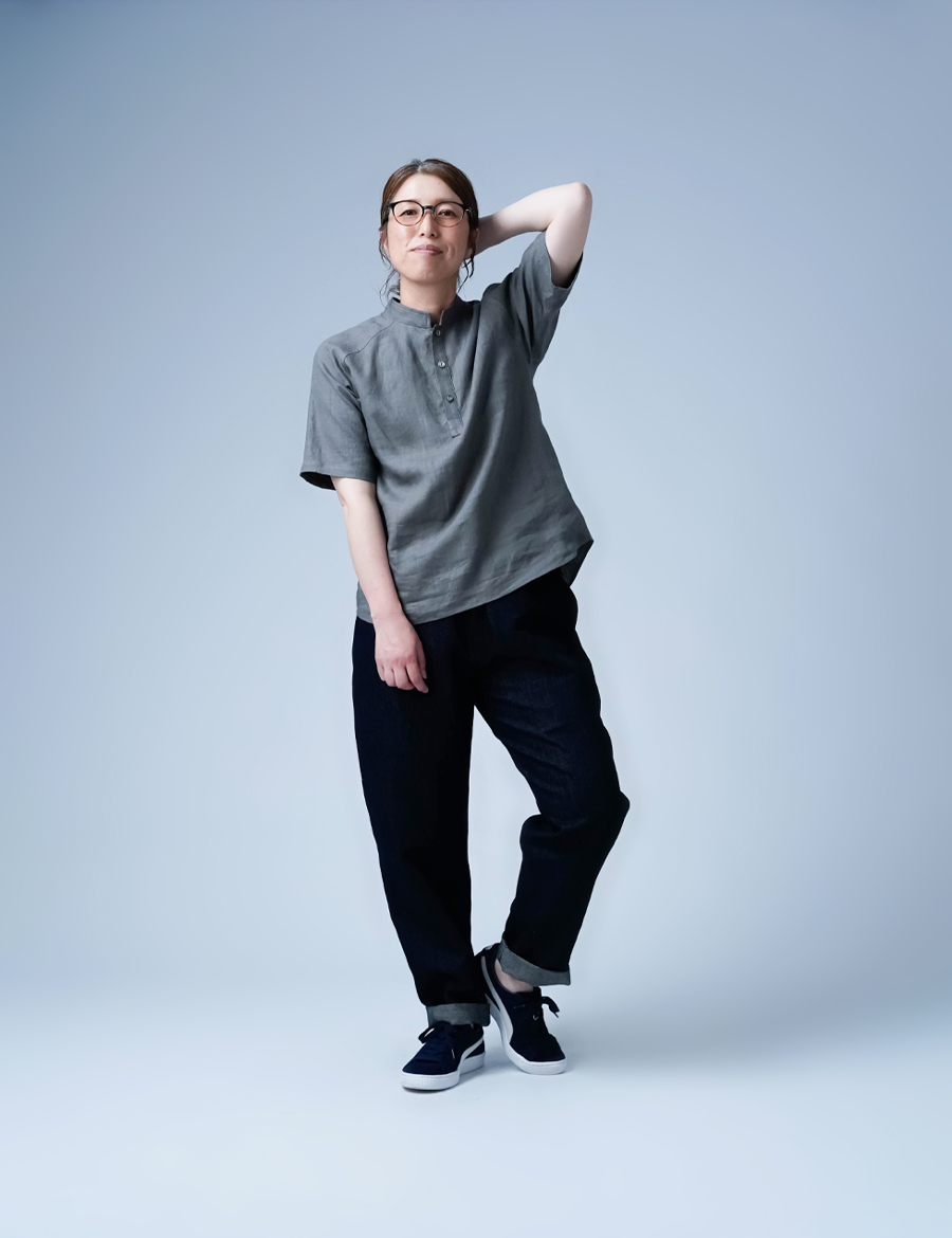 リネンシャツ】風が抜ける瞬間が気持ちいい！マオカラー ラグラン