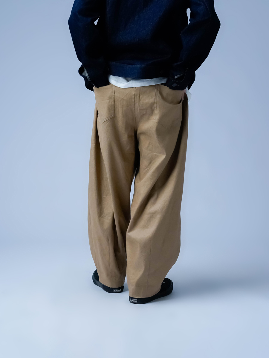 リネンソロテックス】肩肘張らない リラックスワイドパンツ