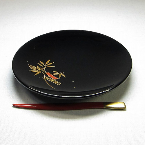 輪島塗漆器の工房直販 輪島塗太郎 / 輪島市 塗太郎 / 純金手描蒔絵 銘々皿