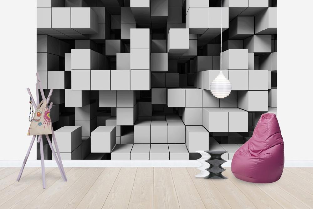 PHOTOWALL / Deep Tetris - Light Grey (e20787) | 輸入壁紙専門店