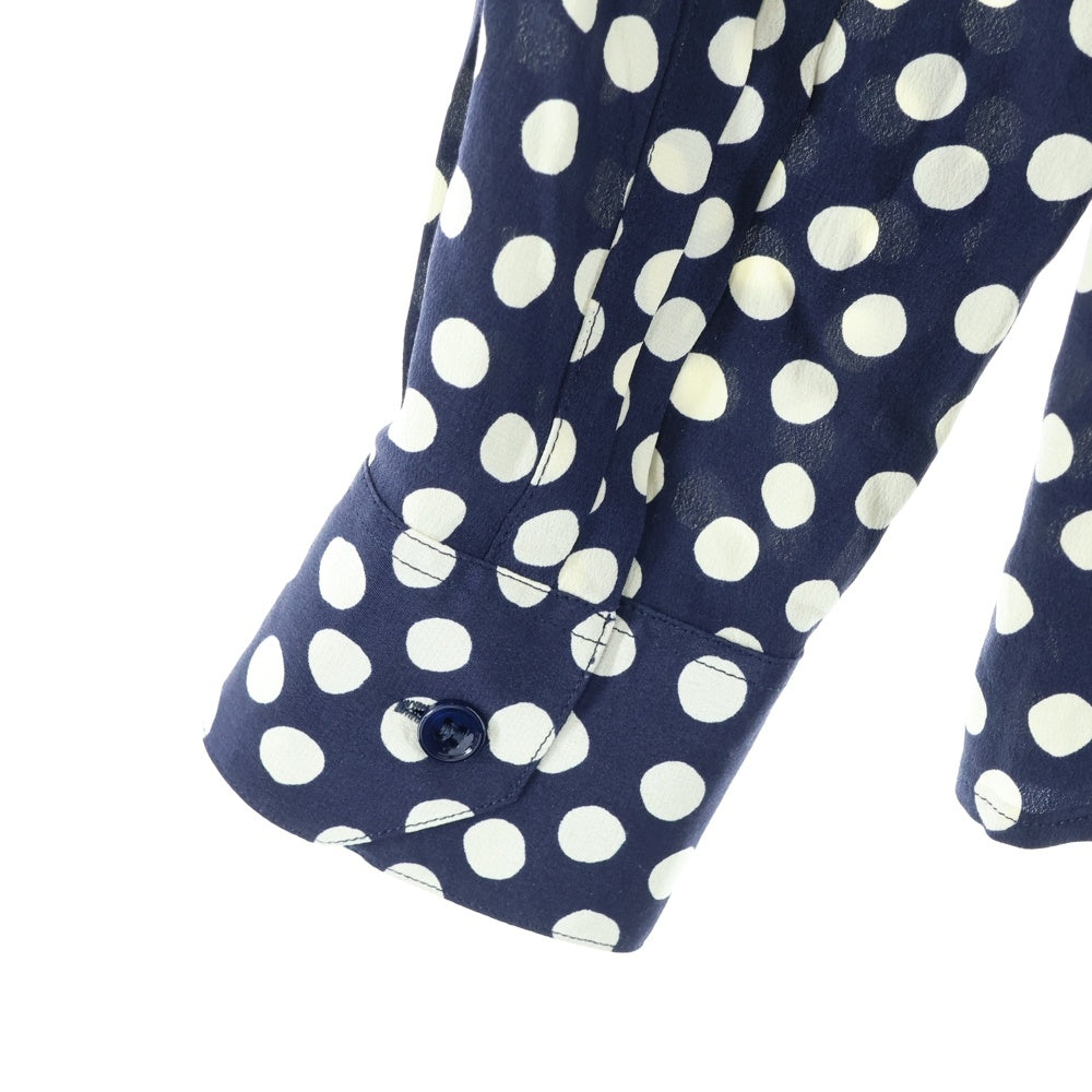 SAINT LAURENT PARIS(サンローランパリ) ドット 水玉 長袖シルクシャツ