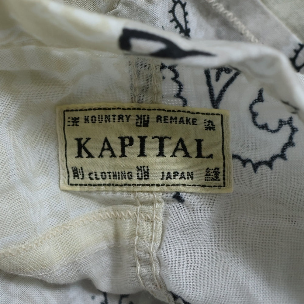 KAPITAL(キャピタル) 19SS ペイズリーバンダナパッチワークシャツ ノー