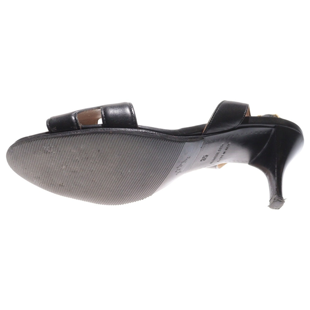 HERMES(エルメス) オラン レザー Hロゴ ヒール ストラップ サンダル