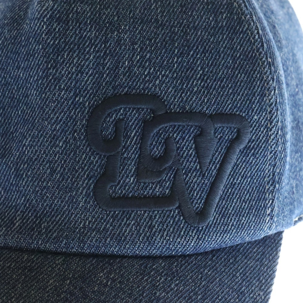 LOUIS VUITTON(ルイヴィトン) LV キャスケット ロゴ刺繍デニムベース