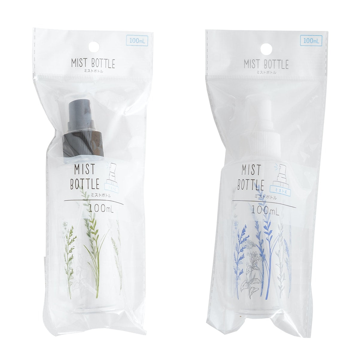 トラベルボトル 詰め替え容器ミストボトル ボタニカル柄 100ml 005341