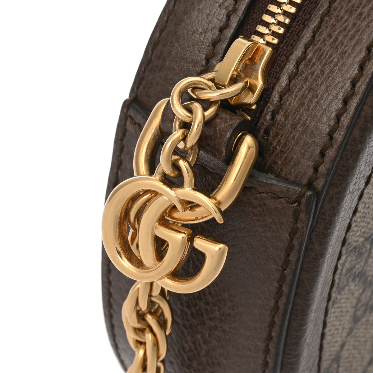 グッチ ラウンドショルダーバッグ オフィディア ベージュ/エボニー