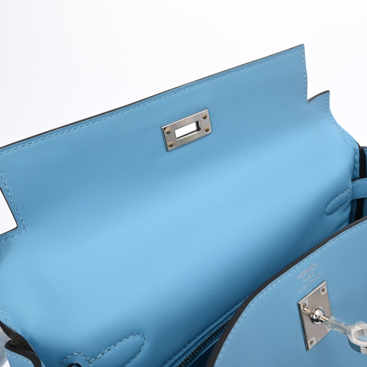 エルメス ケリー 25 内縫い セレステ ヴォースイフト レディース