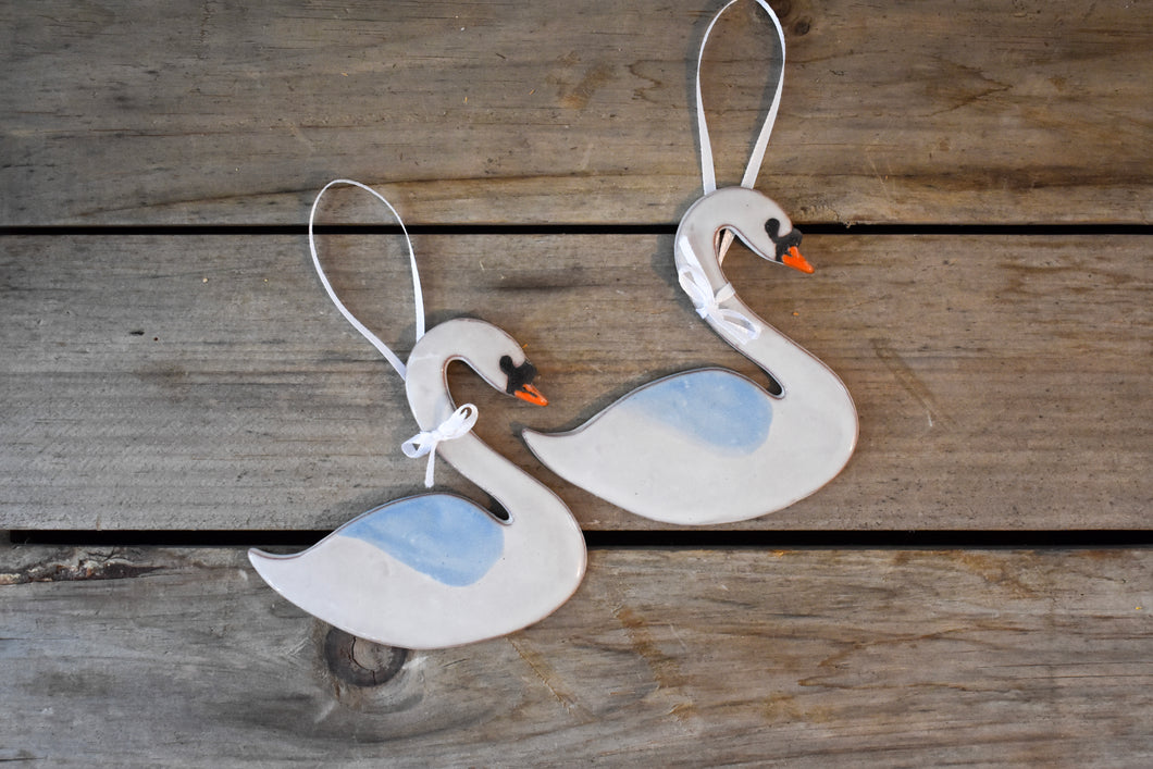 Swan Ornament – Wayne Village Pottery