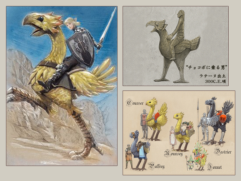 天野喜孝さんサイン入り チョコボ画 天野喜孝さんサイン入り チョコボ