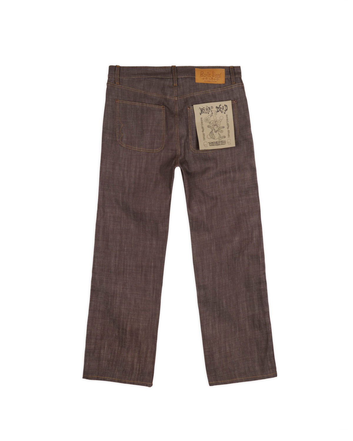 Type 00 14.5oz Selvedge Denim Pant - Brown – Brain Dead