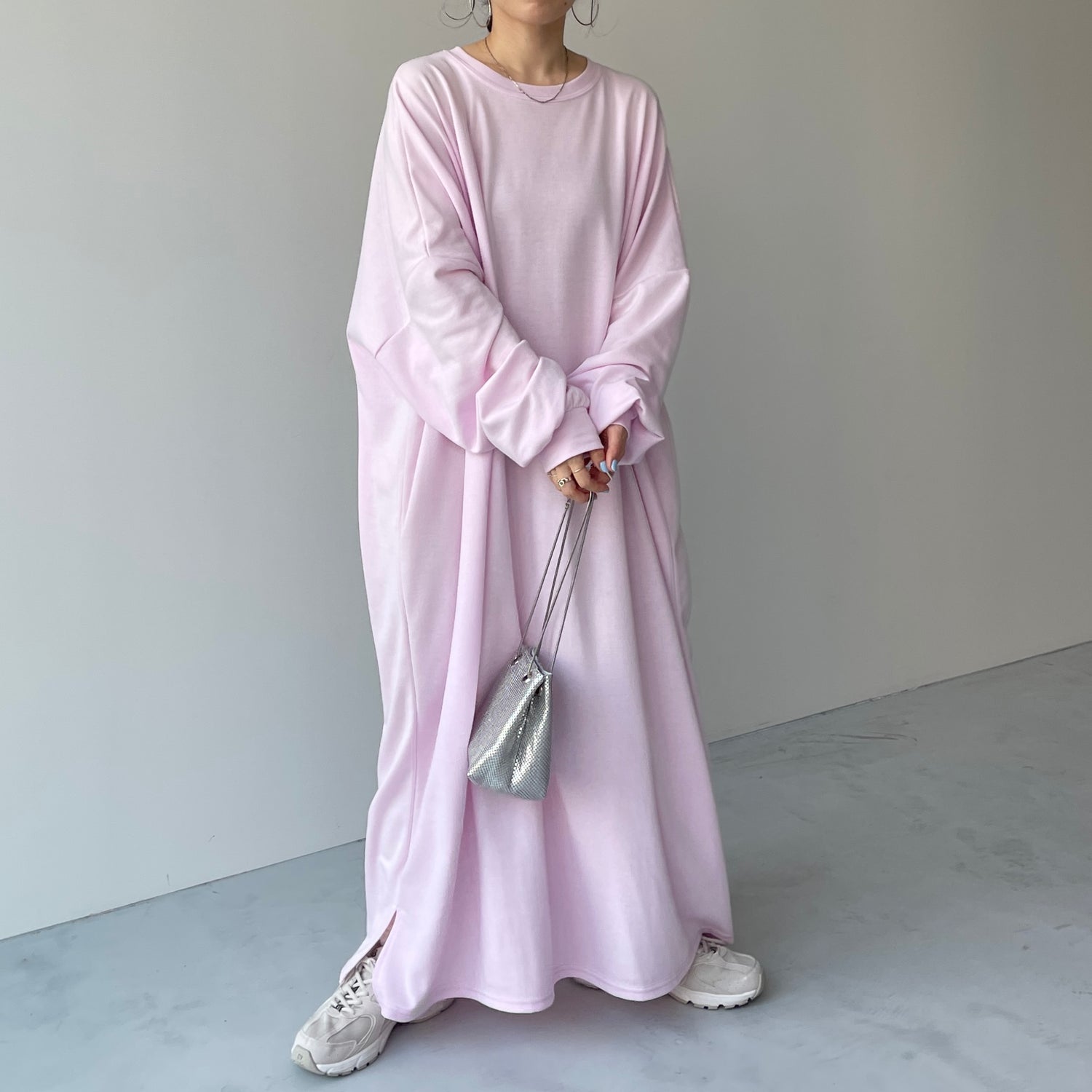 super loose light sweatee one piece / baby pink [3size] | wee9s