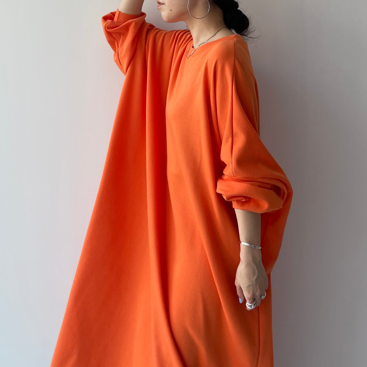 super loose light sweatee one piece / orange [3size] | wee9s