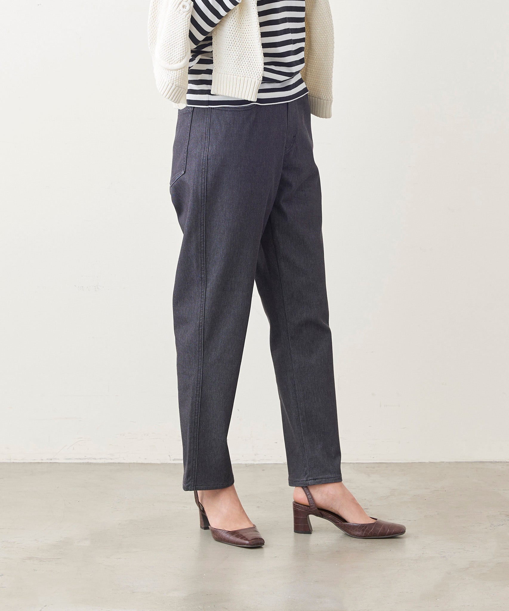 WWO やわらかデニムのマムフィットジーンズ(レディース・TRICKZIP)_