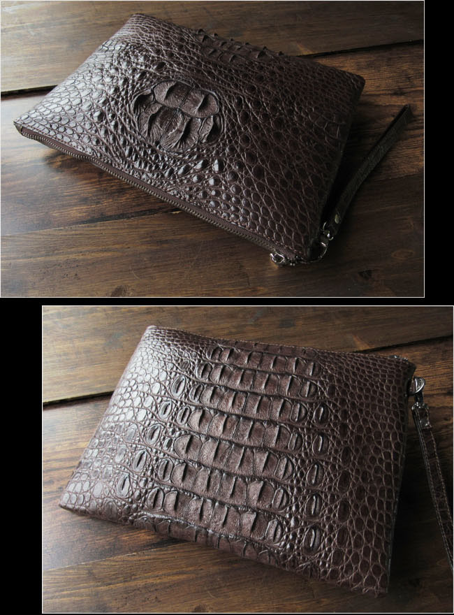 クロコダイル クラッチバッグ セカンドバッグ ハンドバッグ マルチ