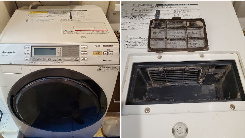 パナソニックドラム式洗濯機分解洗浄｜東京都練馬区